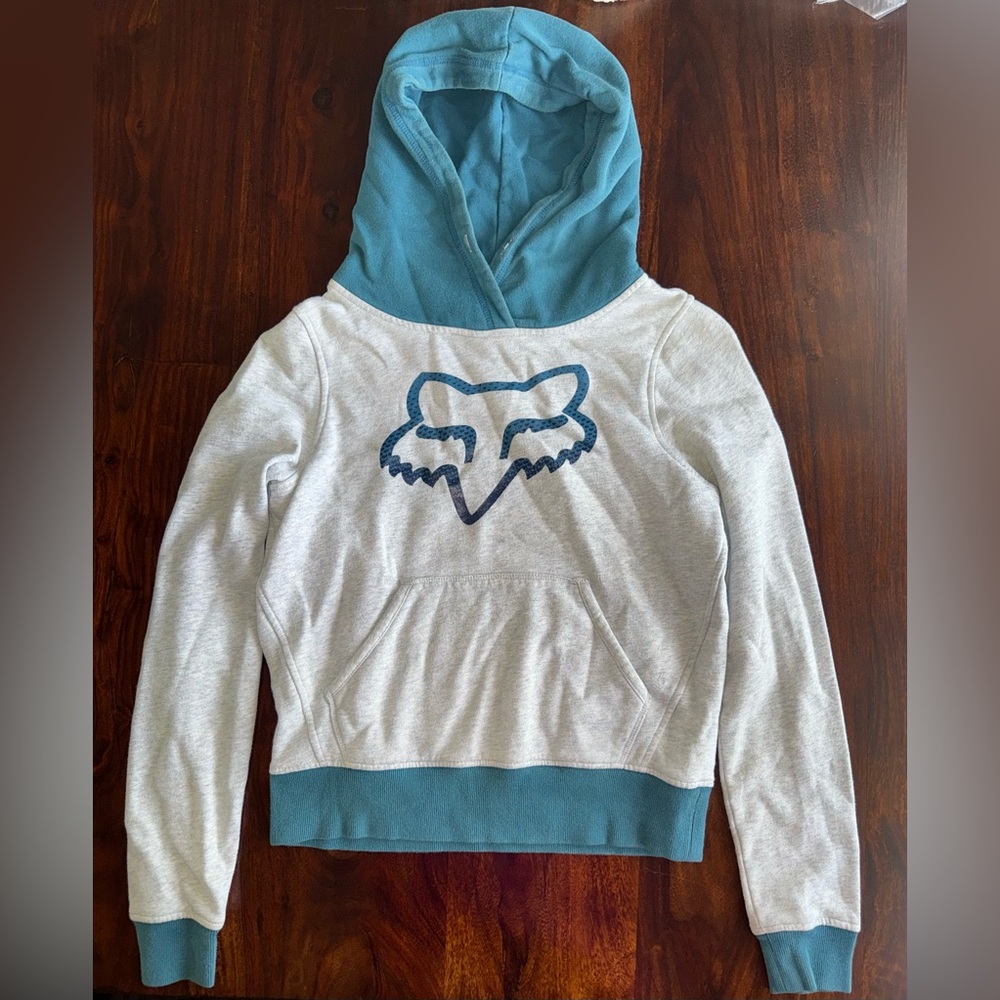 Women’s Fox Racing Blue & Heather Gray Hoodie